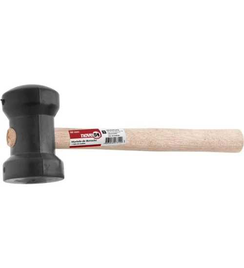 Martelo de Borracha Preto 60mm - 3079600004 - NOVE 54