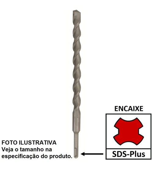 Broca Sds Plus p/ Concreto 16mmx135mmx210mm Dewalt-Dw00718