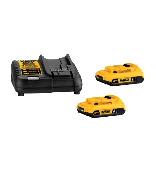 Kit de 2 Baterias 20V MAX 2Ah e Carregador bivolt 1,25Ah DEWALT DCB203C2-BR