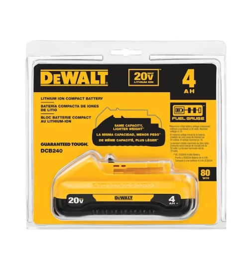 Bateria LI-ION Compacta XR 4Ah 20V MAX* - DCB240-B3 DEWALT	