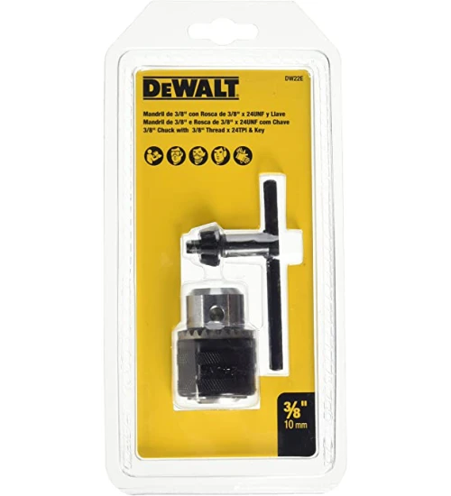 Mandril 3/8 Pol. de Rosca com Chave - DEWALT DW22E