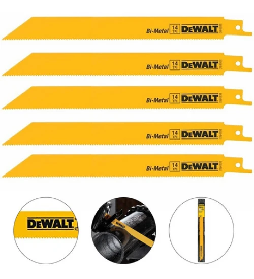 Cartela de lâmina para serra sabre de 12" 14 dentes com 5 peças - DEWALT DW4838