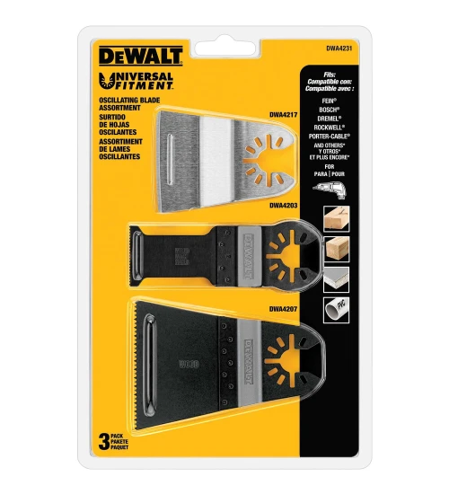 Kit  de Acessórios para ferramenta Oscilante com 3 peças DWA4231 DEWALT