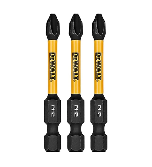 BITS PHILLIPS PH2 FLEXTORQ 2.1/4'' (5,7CM) CARTELA COM 3 UNIDADES DWAF2PH2IR3 DEWALT