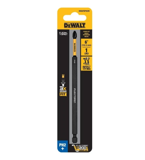 BITS PHILLIPS PH2 FLEXTORQ 6'' (15,2CM) DWAF6PH2IR DEWALT