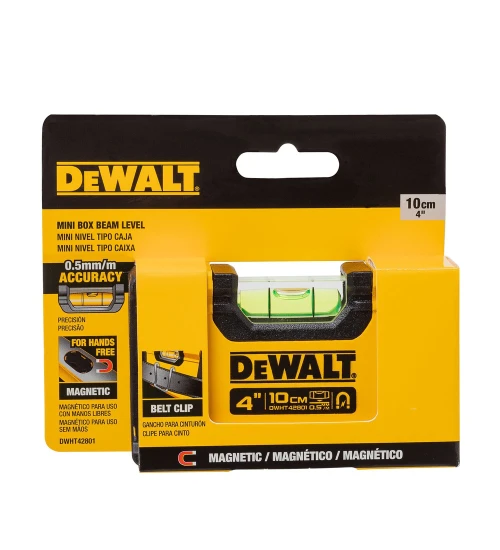 NÍVEL DE BOLSO MAGNÉTICO 4" (10CM) DEWALT DWHT42801 