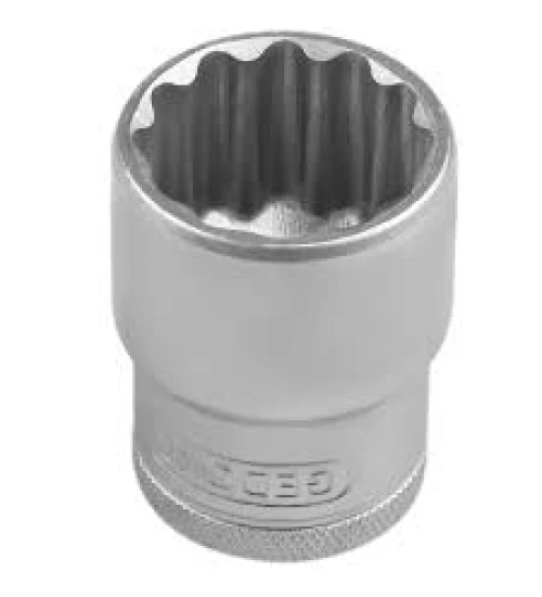 Soquete Estriado Curto 21 mm com Encaixe de 1/2 Pol. - GEDORE-SOQC21