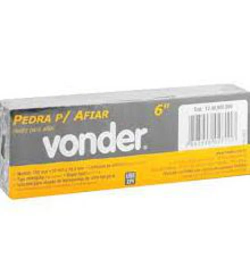 Pedra para afiar dupla face, 6", retangular - VONDER 12.40.600.000