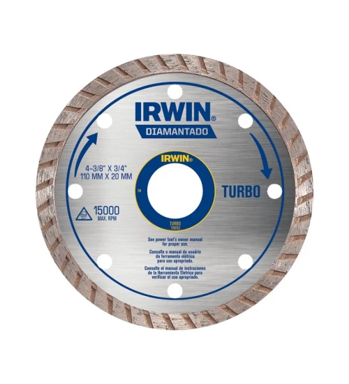 DISCO CORTE DIAMANTADO TURBO 110X20 MM - 13893 IRWIN