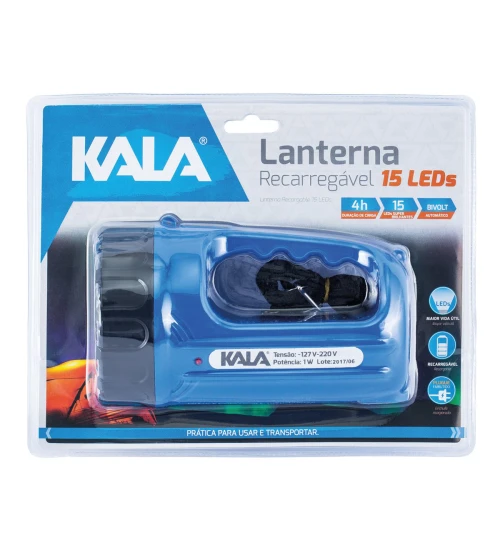 Lanterna Recarregável 15 Leds Bivolt - KALA