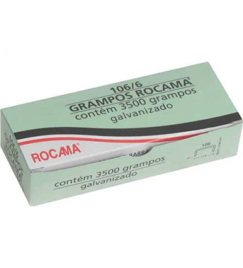 Grampo 6 mm 106/6 Para Grampeador ROCAMA