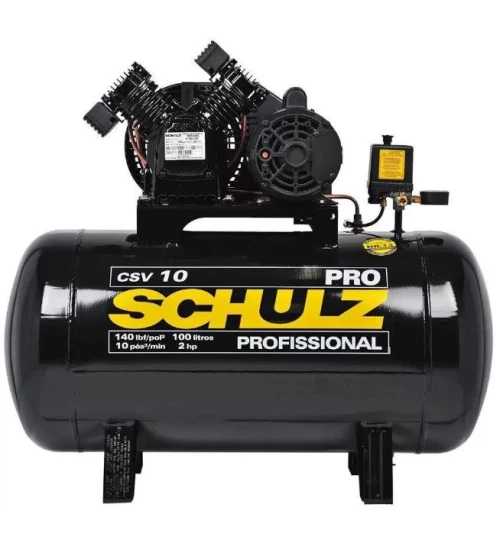 Compressor de Ar  10 Pés 50L 2HP 140PSI Monofásico 127V - SCHULZ-CSV10PRO/100