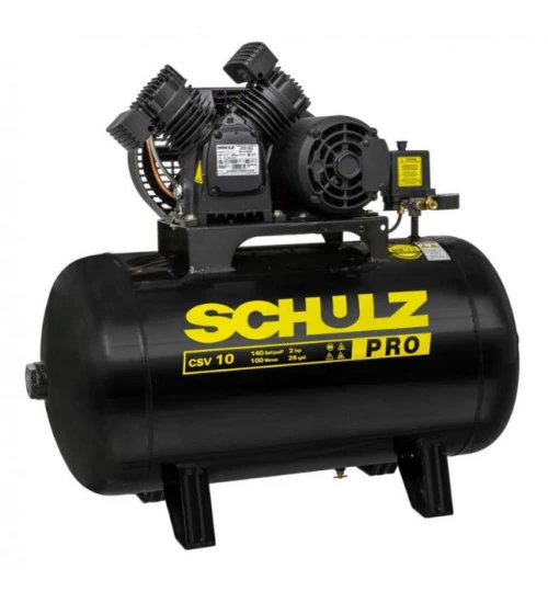 Compressor de Ar  10 Pés 50L 2HP 140PSI Monofásico 127V - SCHULZ-CSV10PRO/100