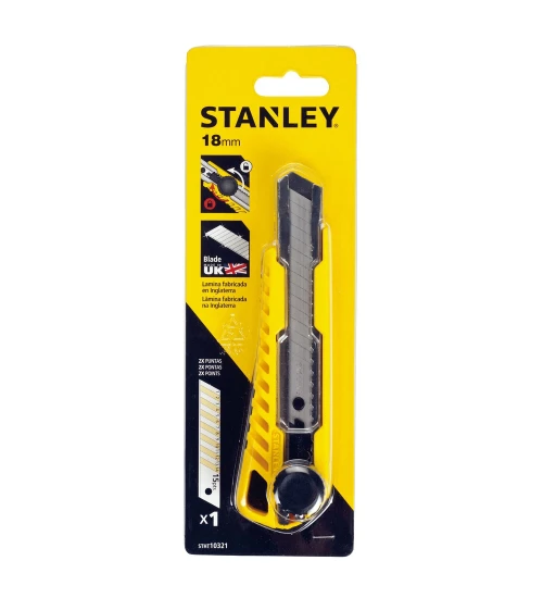 ESTILETE RETRÁTIL COM BOTÃO GIRATORIO 18MM STHT10321-840 STANLEY