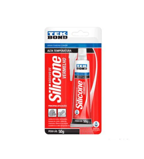 Silicone selante alta temperatura vermelho 50g - Tek Bond