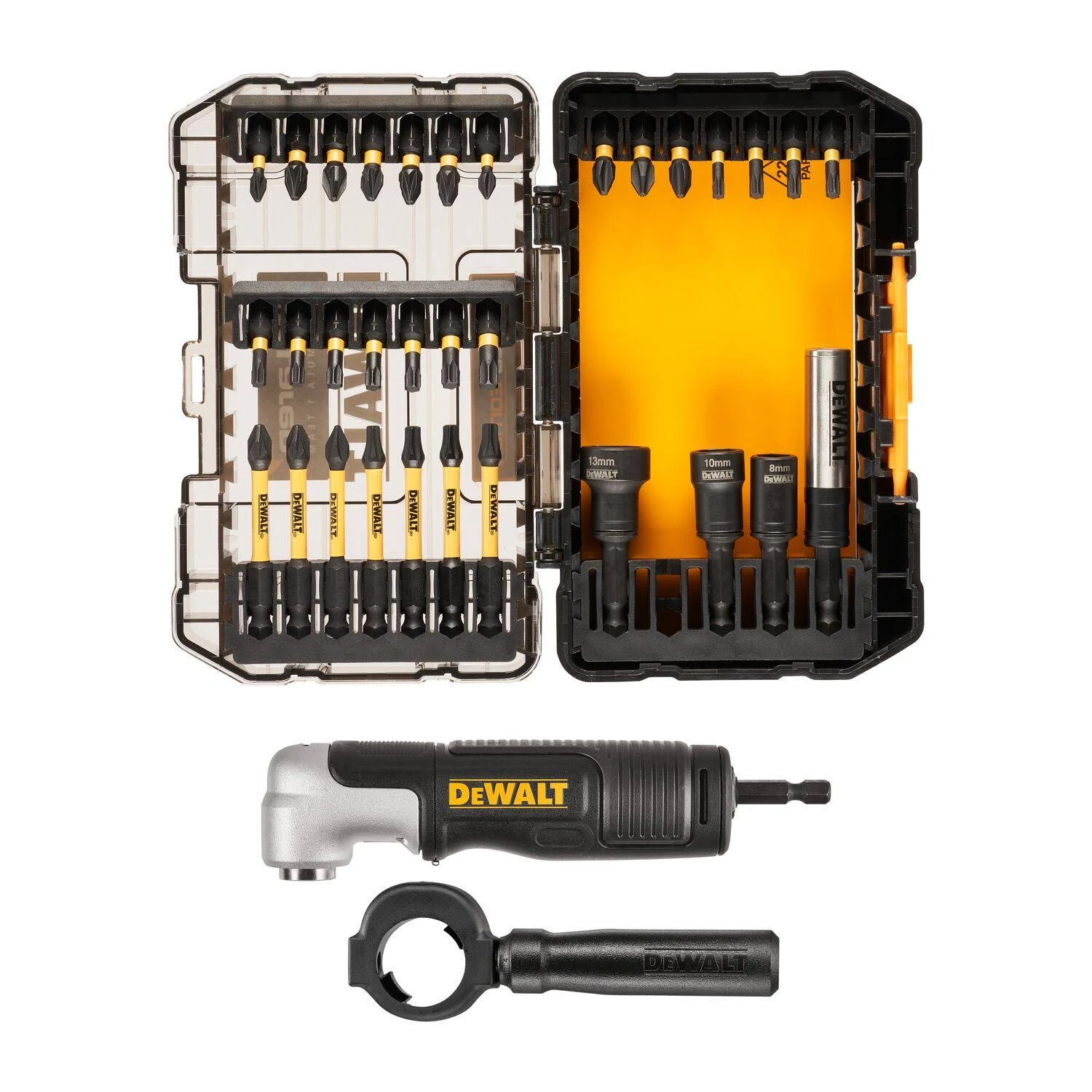 JOGO DE BITS COM ADAPTADOR ANGULAR 33 PEÇAS EDIÇÃO LIMITADA MCLAREN DT70782-QZ DEWALT