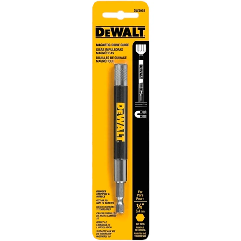 EXTENSÃO MAGNÉTICA PARA BITS 1/4" COM GUIA 6"(15,2CM) DW2055 DEWALT