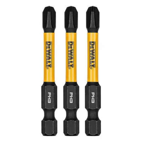 BITS PHILLIPS PH3 FLEXTORQ 2.1/4'' (5,7CM) CARTELA COM 3 UNIDADES DWAF2PH3IR3 DEWALT